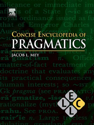 cover image of Concise Encyclopedia of Pragmatics